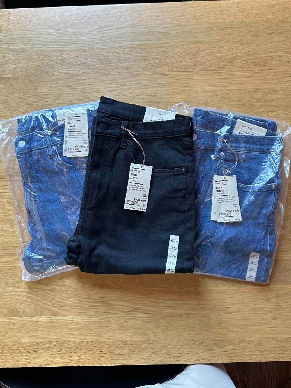 Muji Stretch Slim Denim - 3 Pair 1 Price